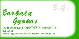 borbala gyopos business card